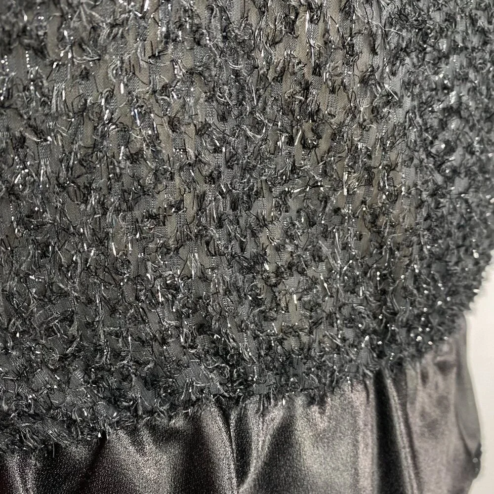 Vintage Shimmery Long Sleeve Peplum Blouse 10‎ - Picture 4 of 6